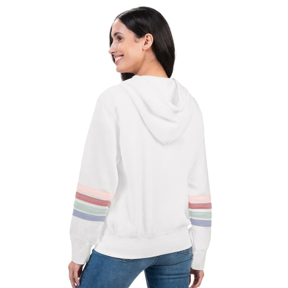 San Diego Padres G-III 4Her by Carl Banks Women's Naamah Sleeve Stripe Fleece Full-Zip Hoodie Near Me