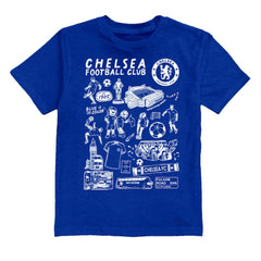 Chelsea Vive La Fete Youth Impressions Artwork T-Shirt Blue