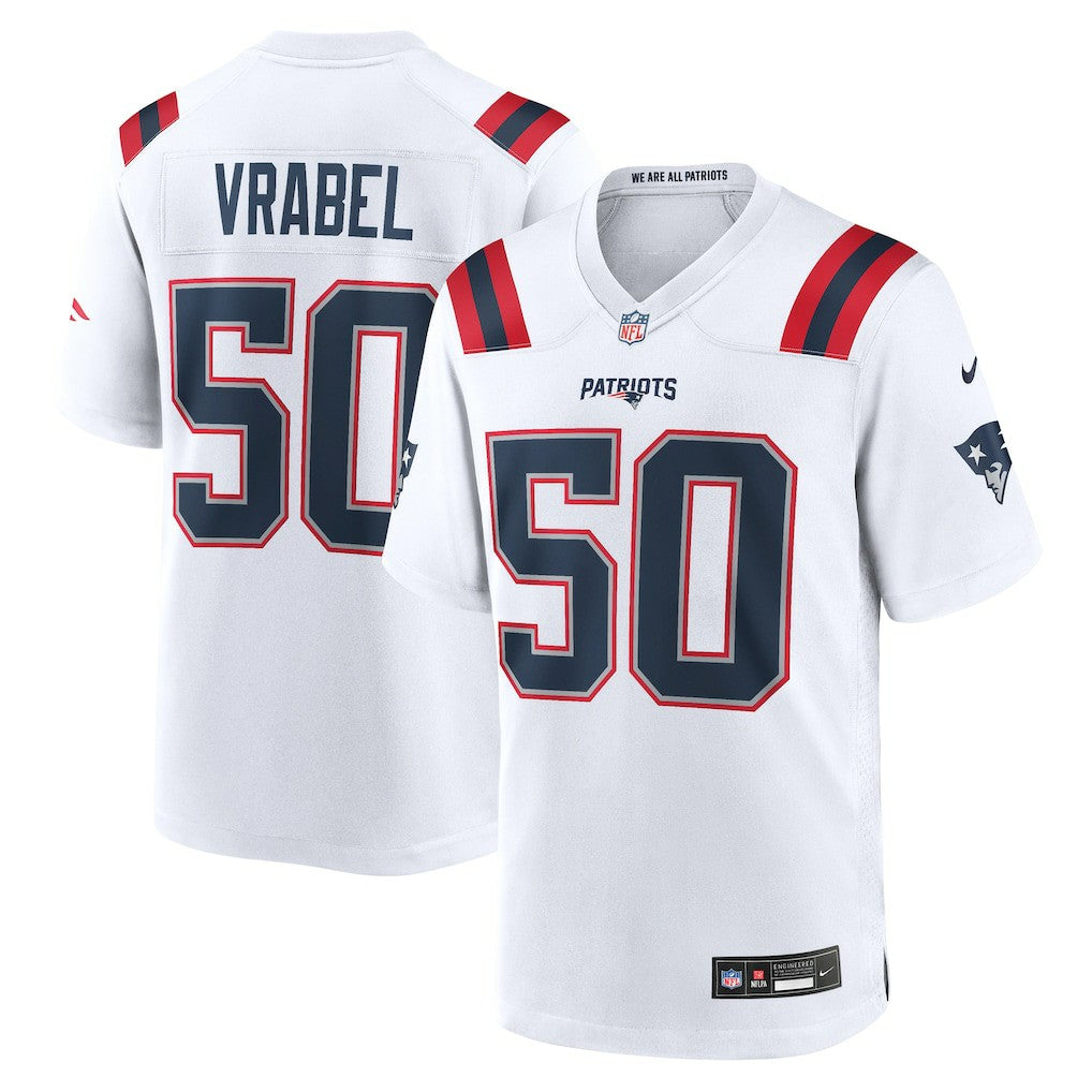 Mike Vrabel New England Patriots Retired Player Game Jersey - White - Nike