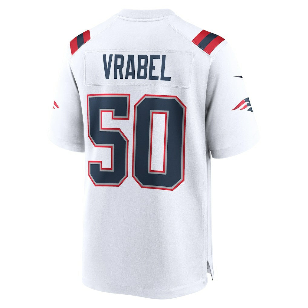 Mike Vrabel New England Patriots Retired Player Game Jersey - White - Nike