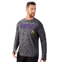 Minnesota Vikings MSX by Michael Strahan Performance Camo Long Sleeve T-Shirt - Black - NFL