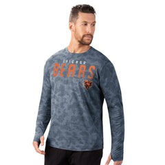 Chicago Bears MSX by Michael Strahan Performance Camo Long Sleeve T-Shirt - Navy - NFL