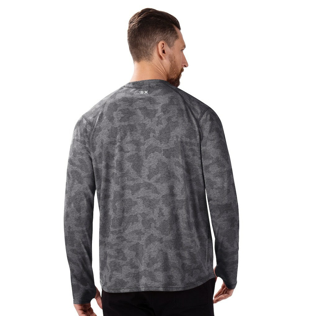 Philadelphia Eagles MSX by Michael Strahan Performance Camo Long Sleeve T-Shirt - Black - NFL