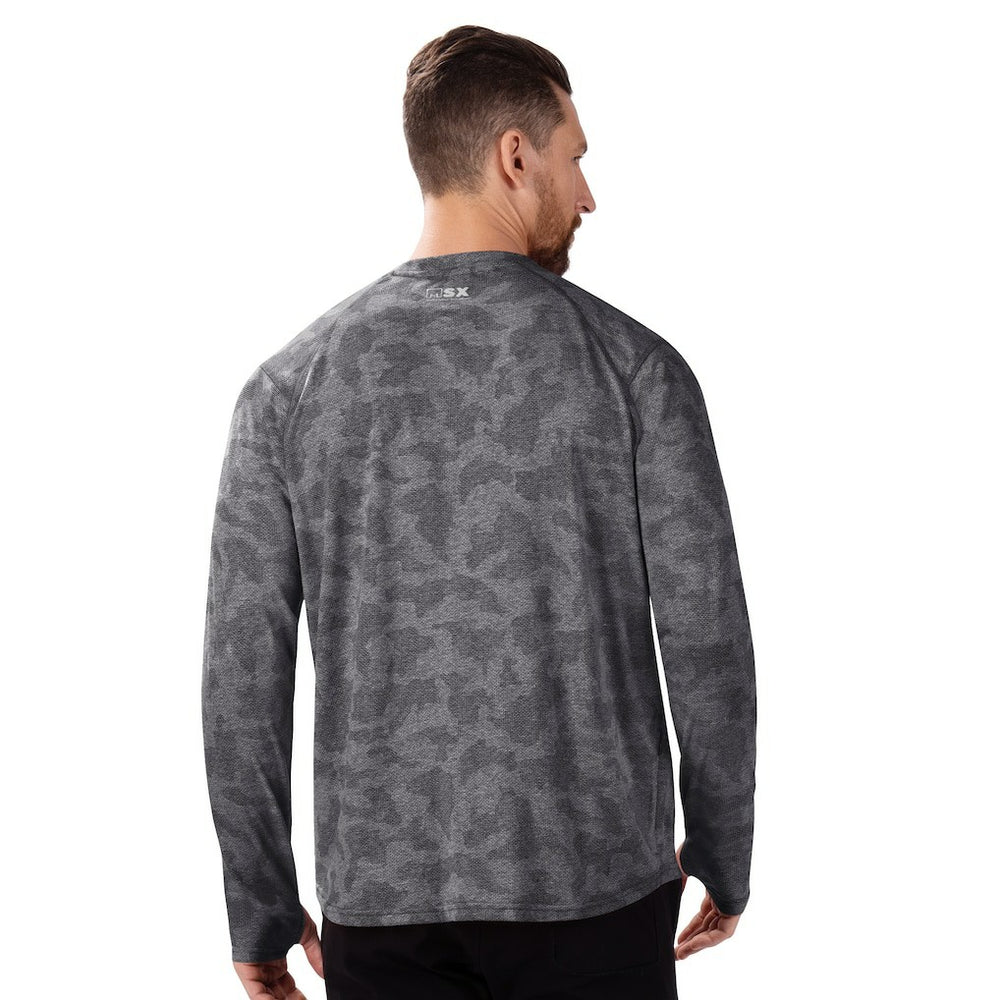 Atlanta Falcons MSX by Michael Strahan Performance Camo Long Sleeve T-Shirt - Black - NFL