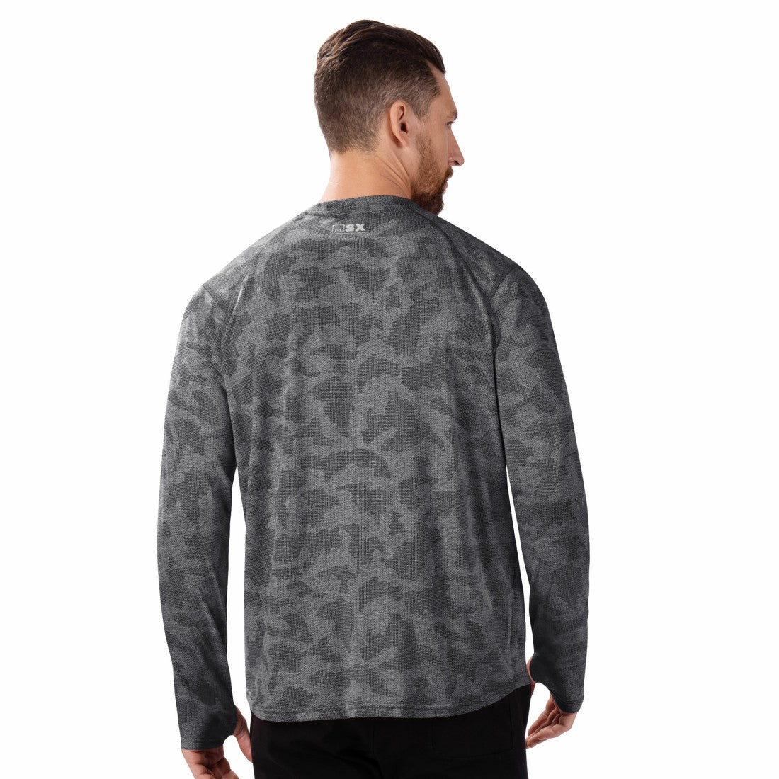 Green Bay Packers MSX by Michael Strahan Performance Camo Long Sleeve T-Shirt - Black - NFL