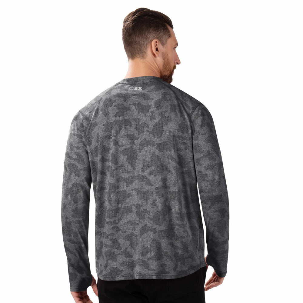 Green Bay Packers MSX by Michael Strahan Performance Camo Long Sleeve T-Shirt - Black - NFL