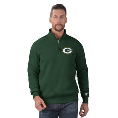 Green Bay Packers Starter Classic Quarter-Zip Pullover Sweatshirt - Green - NFL