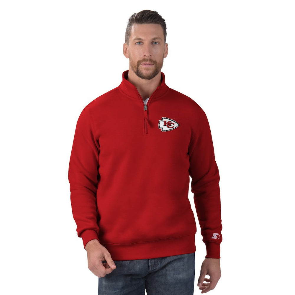 Kansas City Chiefs Starter Classic Quarter-Zip Pullover Sweatshirt - Red - NFL