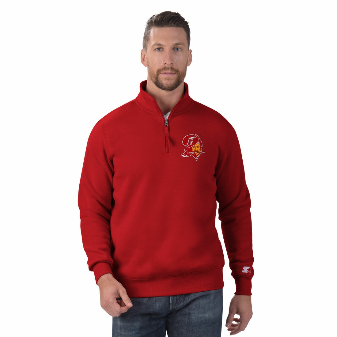 Tampa Bay Buccaneers Starter Classic Quarter-Zip Pullover Sweatshirt - Red - NFL
