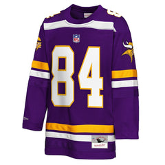Randy Moss Minnesota Vikings Youth Hockey Fashion Jersey - Purple - Mitchell & Ness