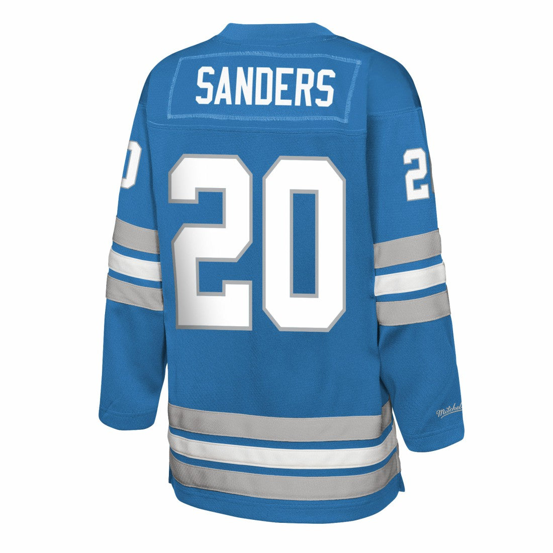 Barry Sanders Detroit Lions Youth Hockey Fashion Jersey - Blue - Mitchell & Ness