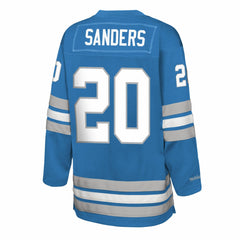Barry Sanders Detroit Lions Youth Hockey Fashion Jersey - Blue - Mitchell & Ness