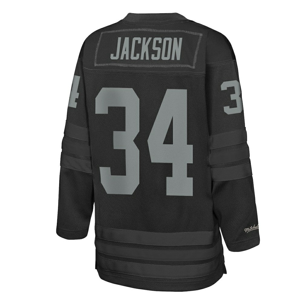 Bo Jackson Las Vegas Raiders Youth Hockey Fashion Jersey - Black - Mitchell & Ness