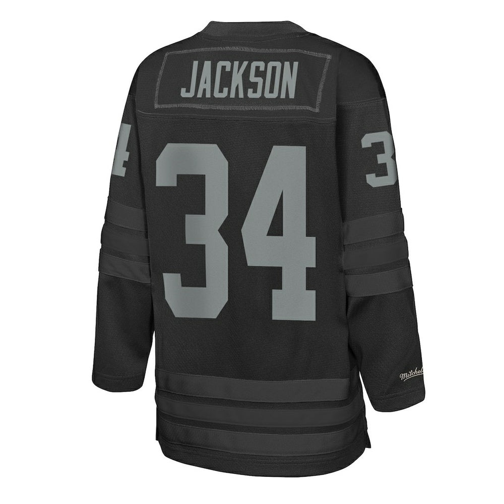 Bo Jackson Las Vegas Raiders Youth Hockey Fashion Jersey - Black - Mitchell & Ness