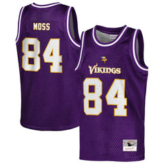 Randy Moss Minnesota Vikings Youth Retired Player NFL Basketball Fashion Jersey - Purple - Mitchell & Ness