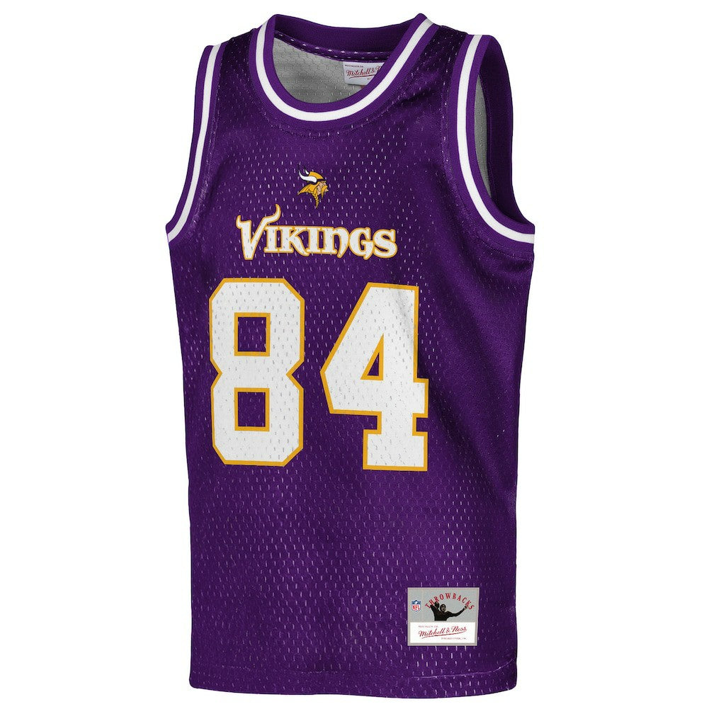 Randy Moss Minnesota Vikings Youth Retired Player NFL Basketball Fashion Jersey - Purple - Mitchell & Ness