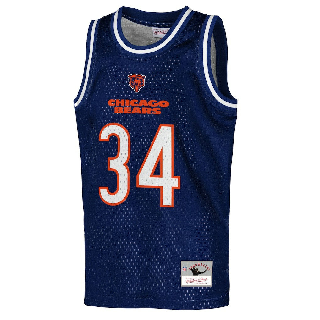 Walter Payton Chicago Bears Youth Retired Player NFL Basketball Fashion Jersey - Navy - Mitchell & Ness