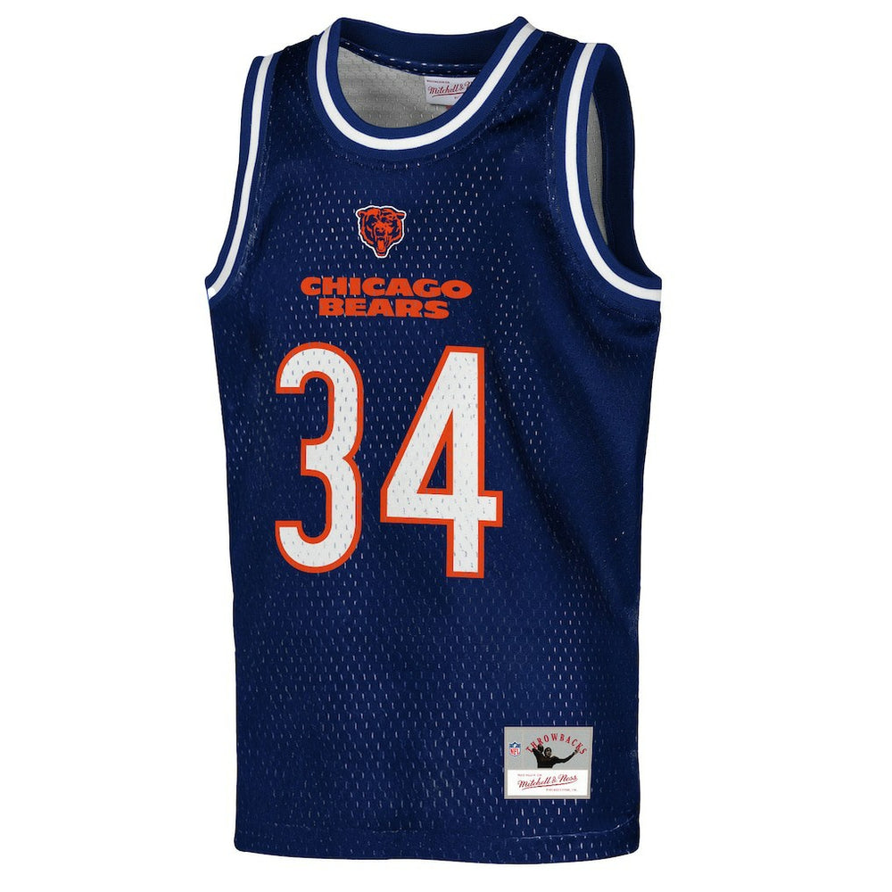 Walter Payton Chicago Bears Youth Retired Player NFL Basketball Fashion Jersey - Navy - Mitchell & Ness