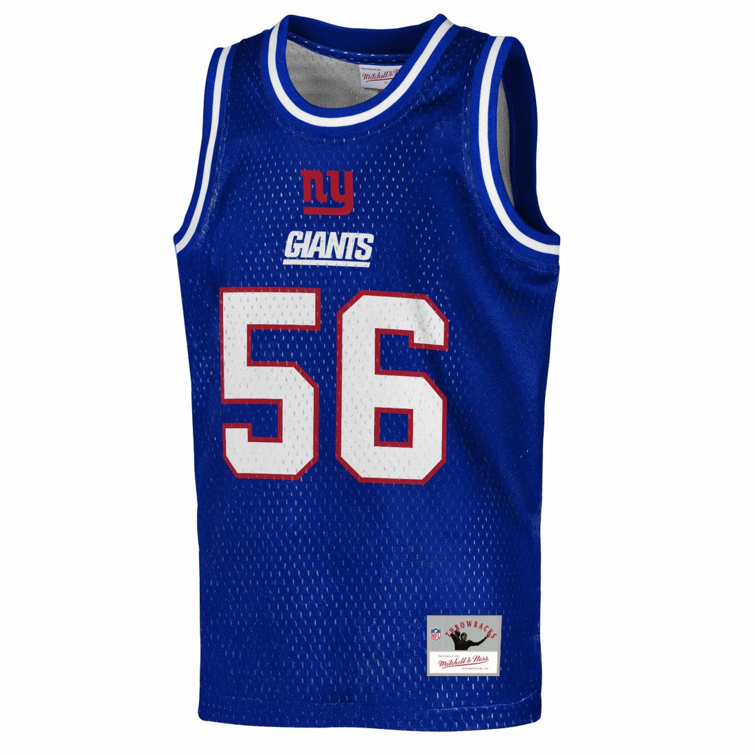 Lawrence Taylor New York Giants Youth Retired Player NFL Basketball Fashion Jersey - Royal - Mitchell & Ness