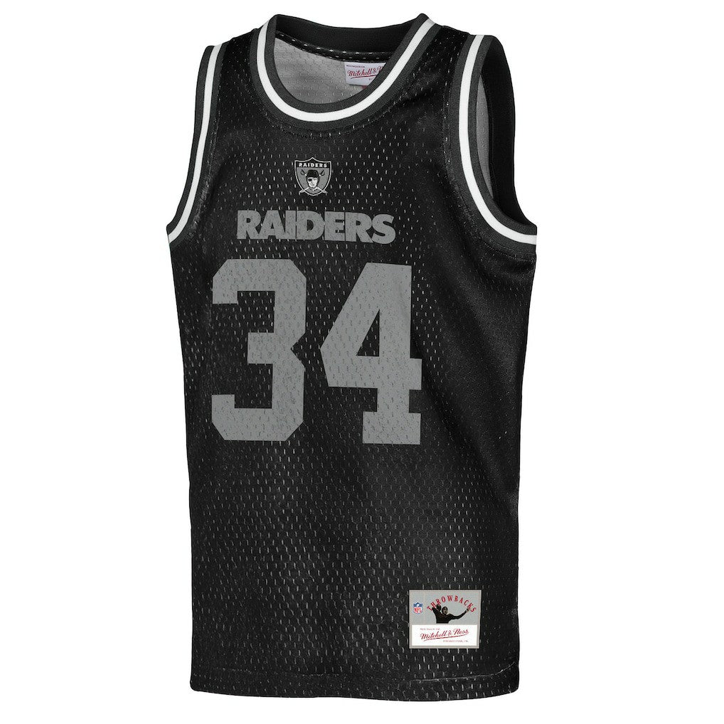 Bo Jackson Las Vegas Raiders Youth Retired Player NFL Basketball Fashion Jersey - Black - Mitchell & Ness