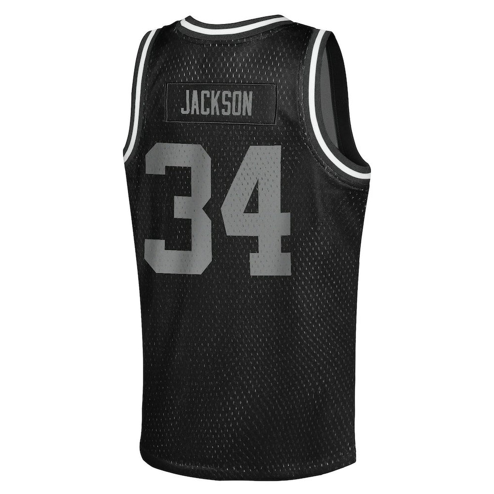 Bo Jackson Las Vegas Raiders Youth Retired Player NFL Basketball Fashion Jersey - Black - Mitchell & Ness