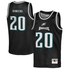 Brian Dawkins Philadelphia Eagles Youth Retired Player NFL Basketball Fashion Jersey - Black - Mitchell & Ness