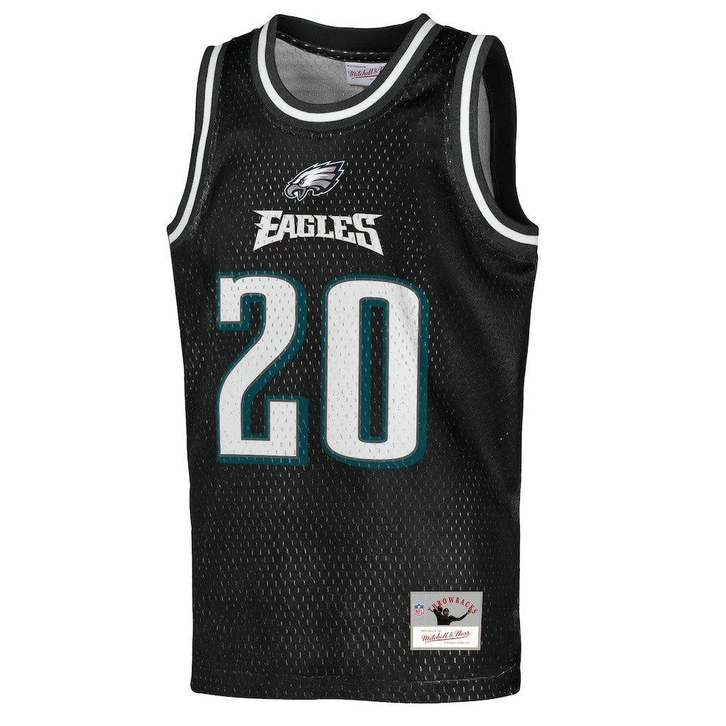 Brian Dawkins Philadelphia Eagles Youth Retired Player NFL Basketball Fashion Jersey - Black - Mitchell & Ness