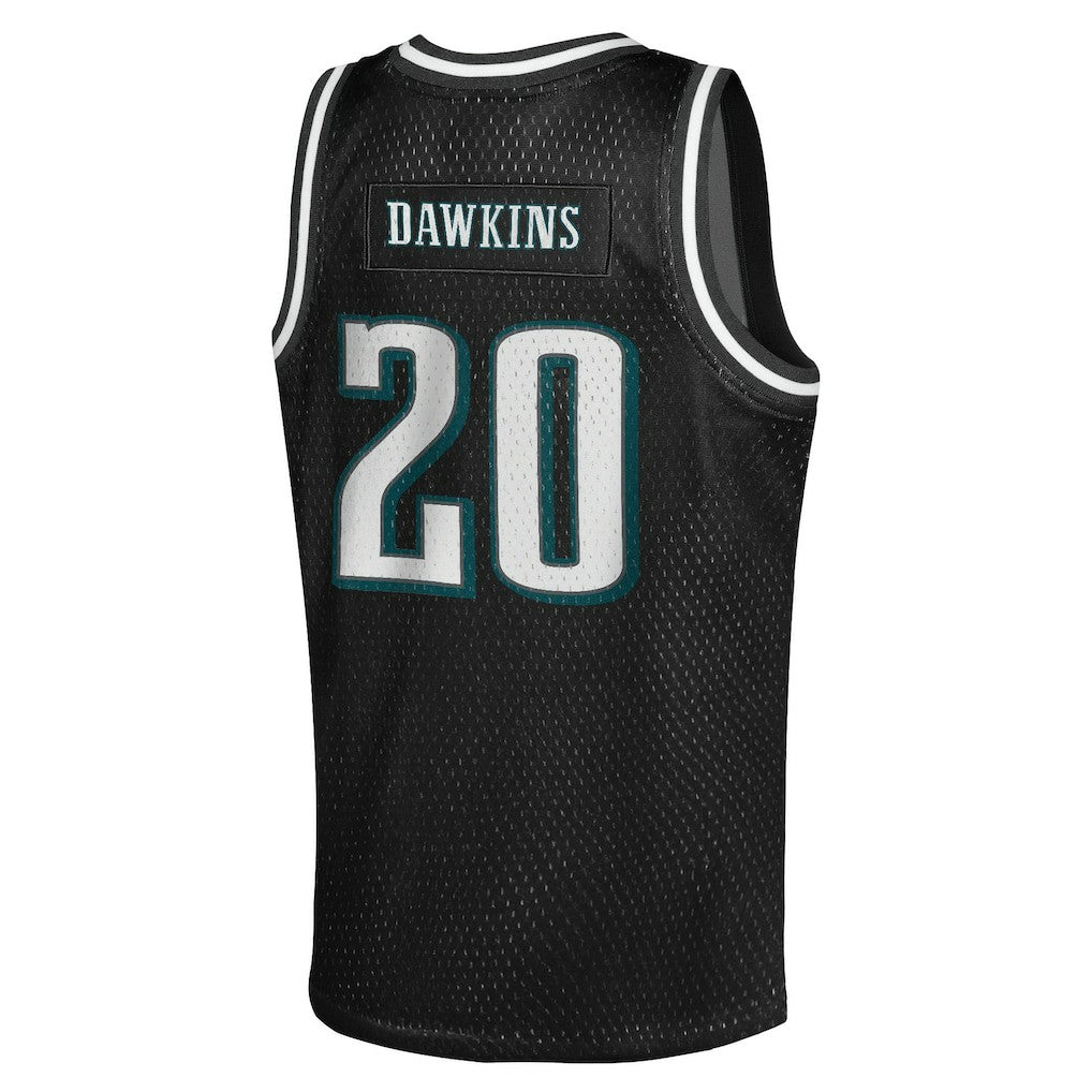 Brian Dawkins Philadelphia Eagles Youth Retired Player NFL Basketball Fashion Jersey - Black - Mitchell & Ness