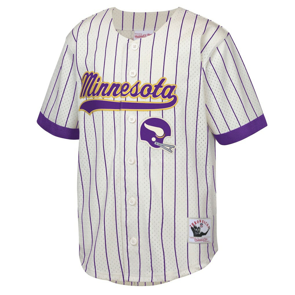 Randy Moss Minnesota Vikings Youth Retired Player Name & Number Baseball Jersey - Cream - Mitchell & Ness