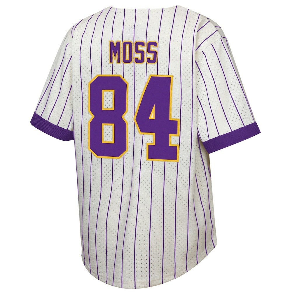 Randy Moss Minnesota Vikings Youth Retired Player Name & Number Baseball Jersey - Cream - Mitchell & Ness