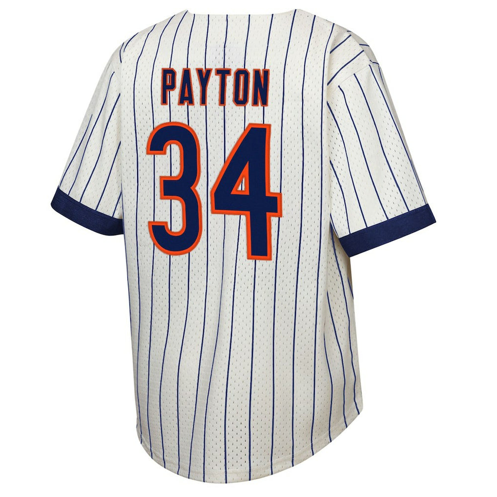 Walter Payton Chicago Bears Youth Retired Player Name & Number Baseball Jersey - Cream - Mitchell & Ness