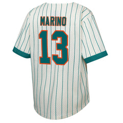 Dan Marino Miami Dolphins Youth Retired Player Name & Number Baseball Jersey - Cream - Mitchell & Ness