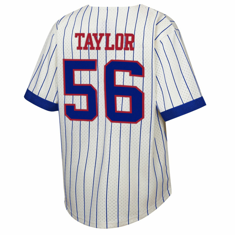 Lawrence Taylor New York Giants Youth Retired Player Name & Number Baseball Jersey - Cream - Mitchell & Ness