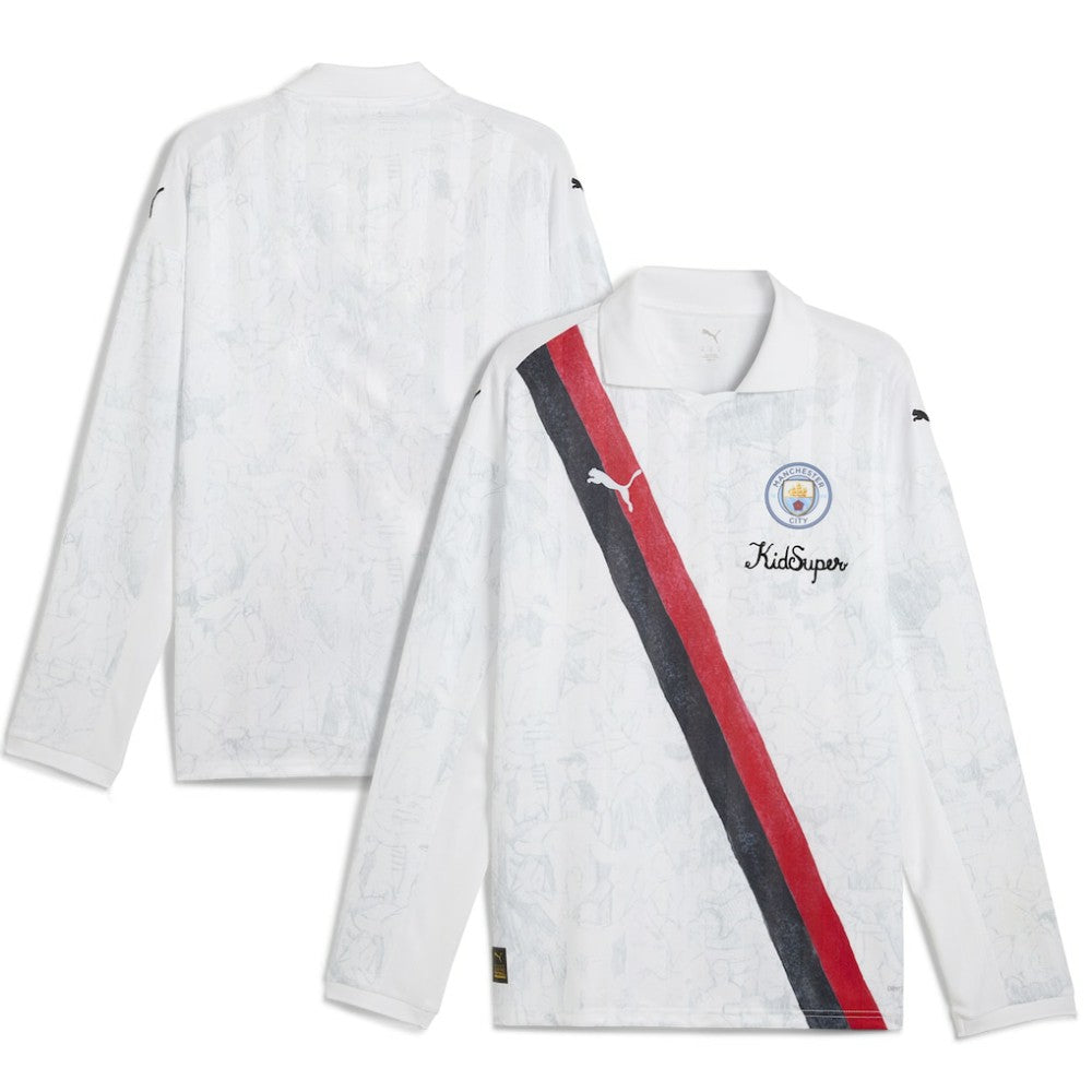 Puma - Manchester City x KidSuper 2025 FIFA Club World Cup Retro Long Sleeve T-Shirt - White
