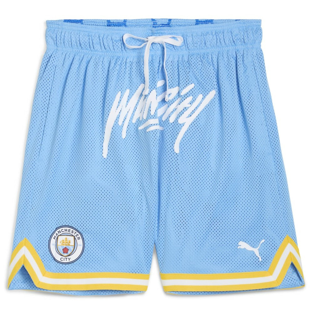 Puma - Manchester City 2025 FIFA Club World Cup Hoops Reversible Shorts - Light Blue