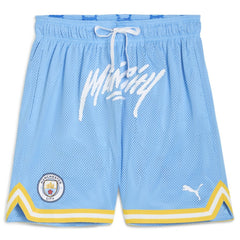 Puma - Manchester City 2025 FIFA Club World Cup Hoops Reversible Shorts - Light Blue