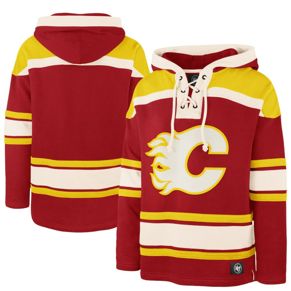 Calgary Flames '47 Superior Lacer Hoodie - Red | 47 brand online