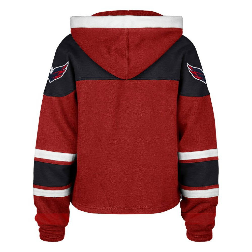 Washington Capitals '47 Women's Cropped Lacer Hoodie - Red | 47 brand on sale