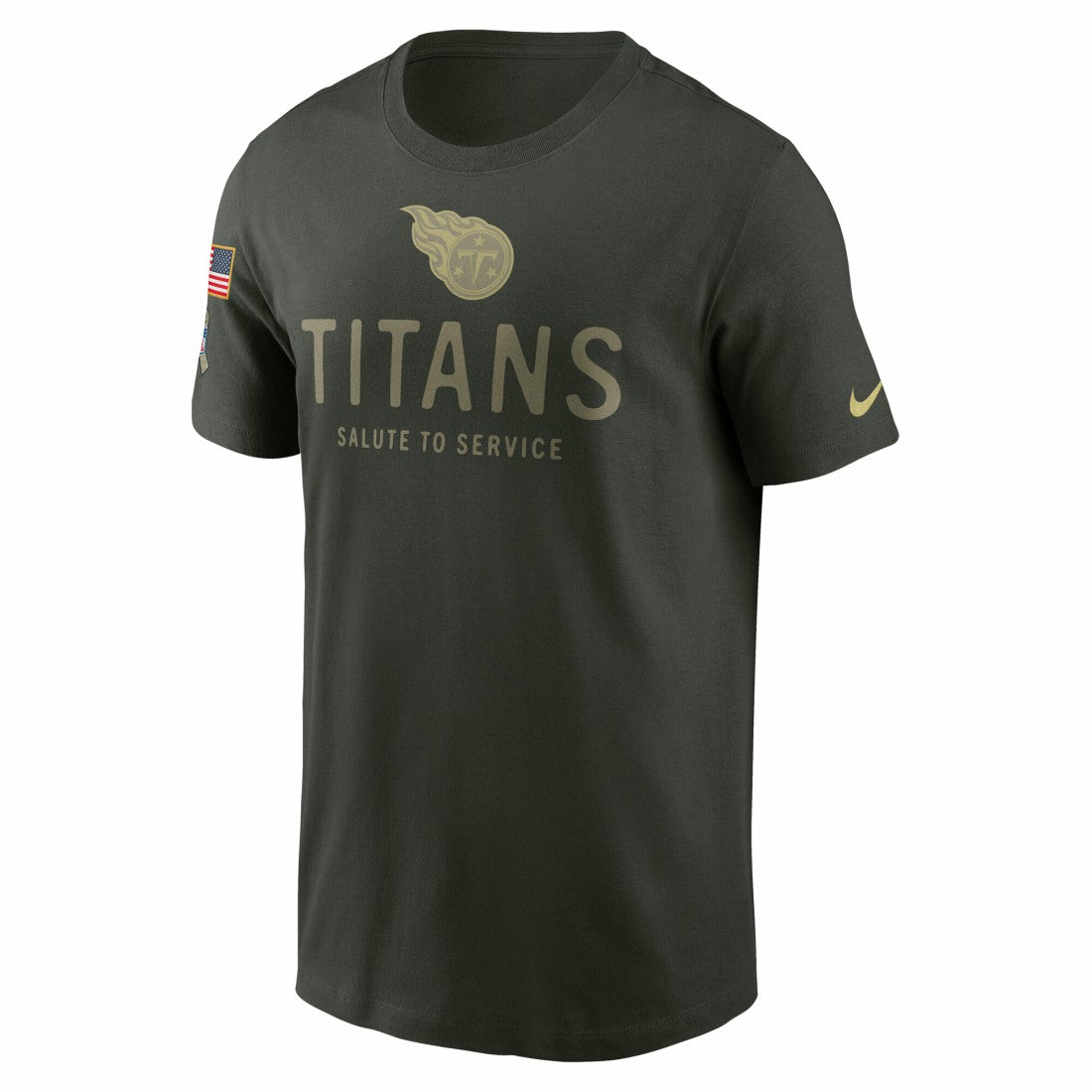Tennessee Titans 2025 Salute to Service Sideline Primary Edge Dri-FIT T-Shirt - Forest Green - Nike