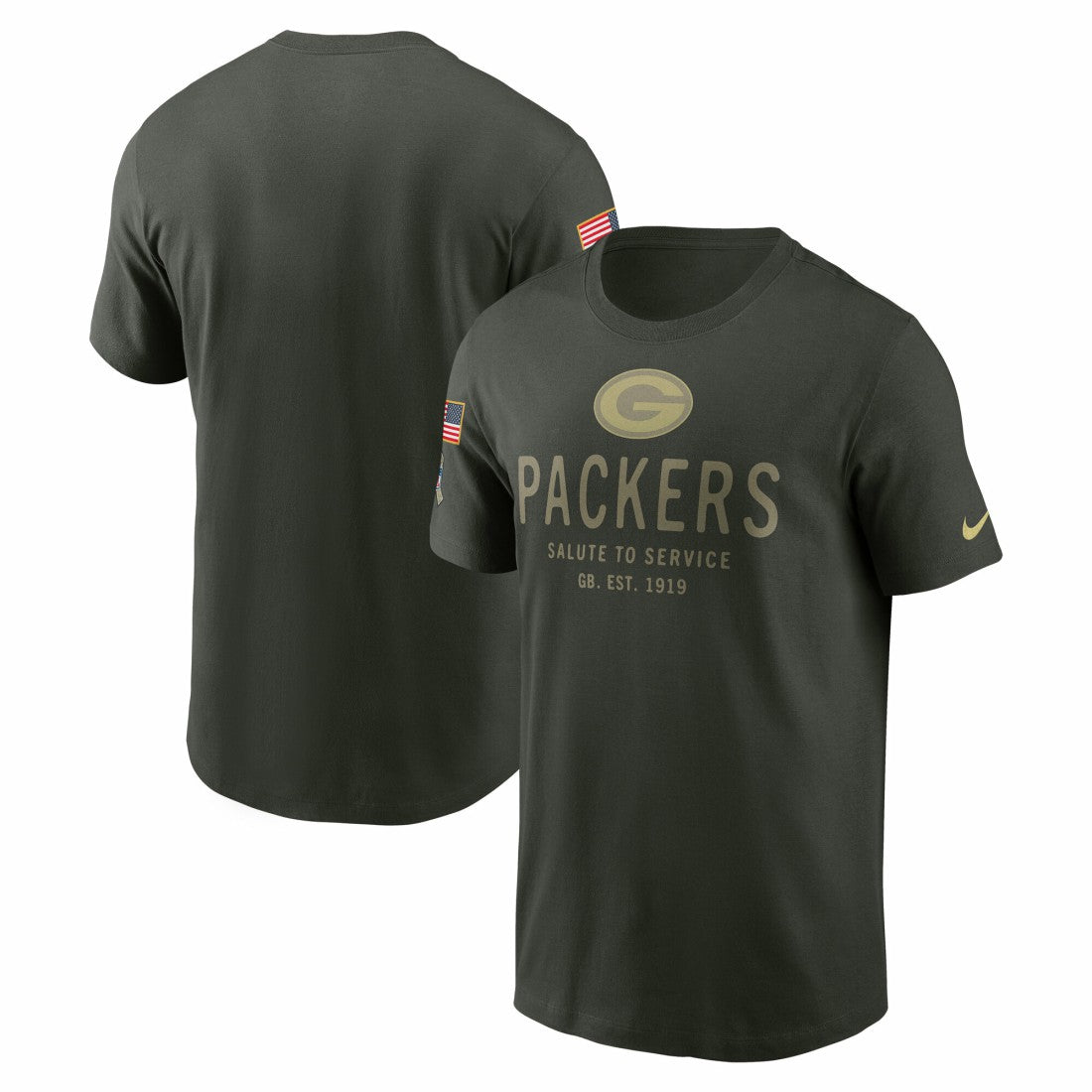 Green Bay Packers 2025 Salute to Service Sideline Primary Edge Dri-FIT T-Shirt - Forest Green - Nike