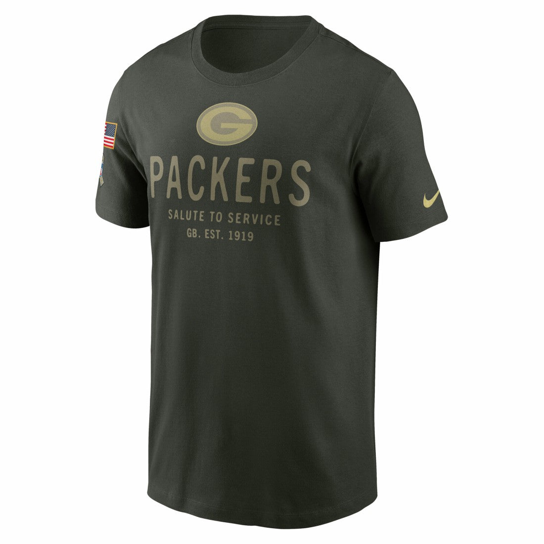 Green Bay Packers 2025 Salute to Service Sideline Primary Edge Dri-FIT T-Shirt - Forest Green - Nike