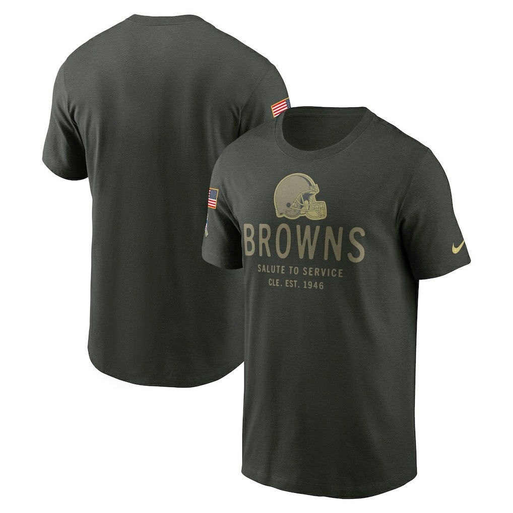 Cleveland Browns 2025 Salute to Service Sideline Primary Edge Dri-FIT T-Shirt - Forest Green - Nike