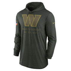 Washington Commanders 2025 Salute to Service Sideline Dri-FIT Lightweight Hooded Pullover - Forest Green - Nike
