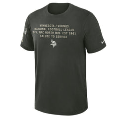 Minnesota Vikings 2025 Salute to Service Sideline Slub Dri-FIT T-Shirt - Dark Green - Nike