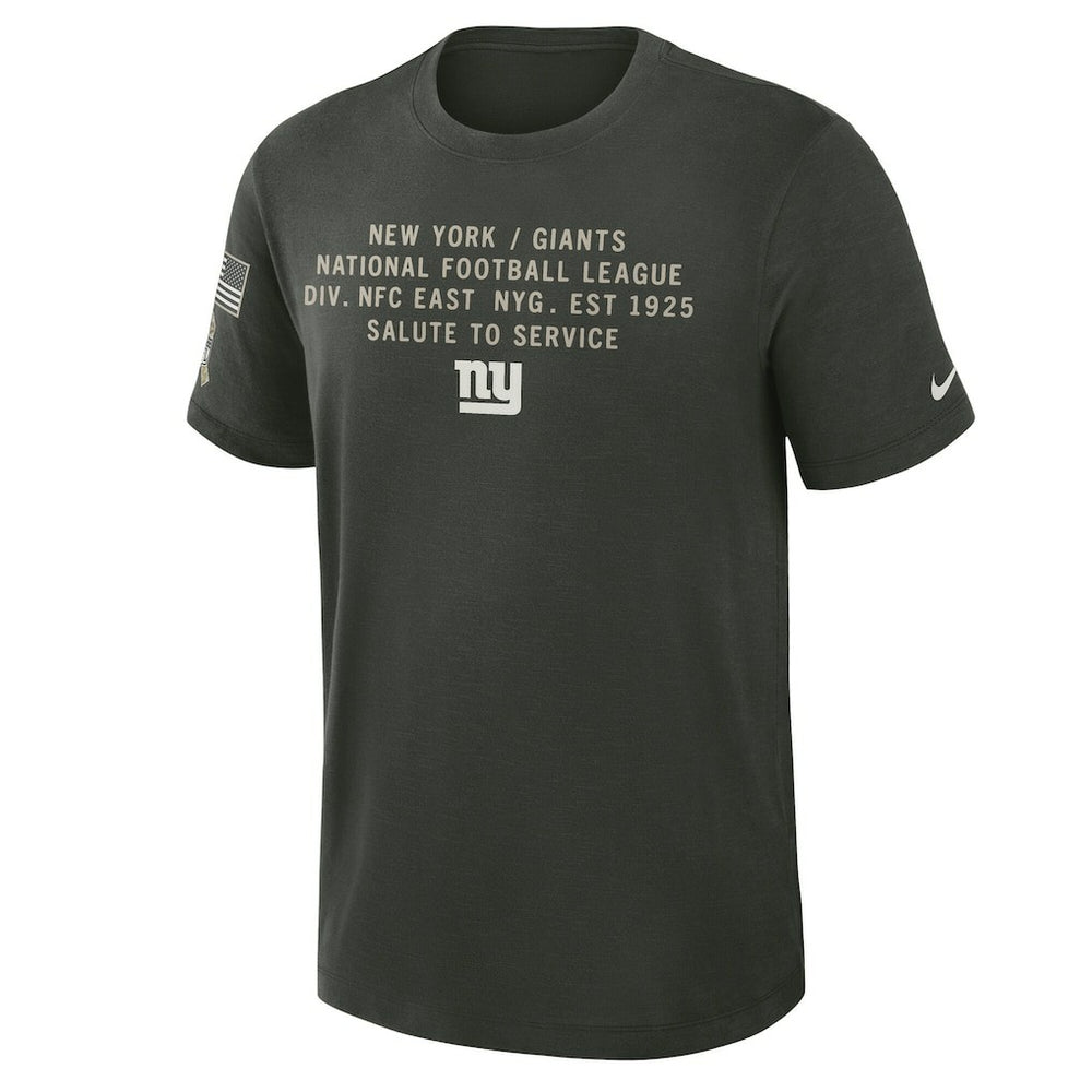 New York Giants 2025 Salute to Service Sideline Slub Dri-FIT T-Shirt - Dark Green - Nike