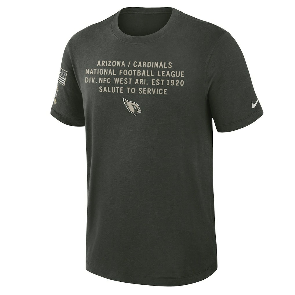 Arizona Cardinals 2025 Salute to Service Sideline Slub Dri-FIT T-Shirt - Dark Green - Nike