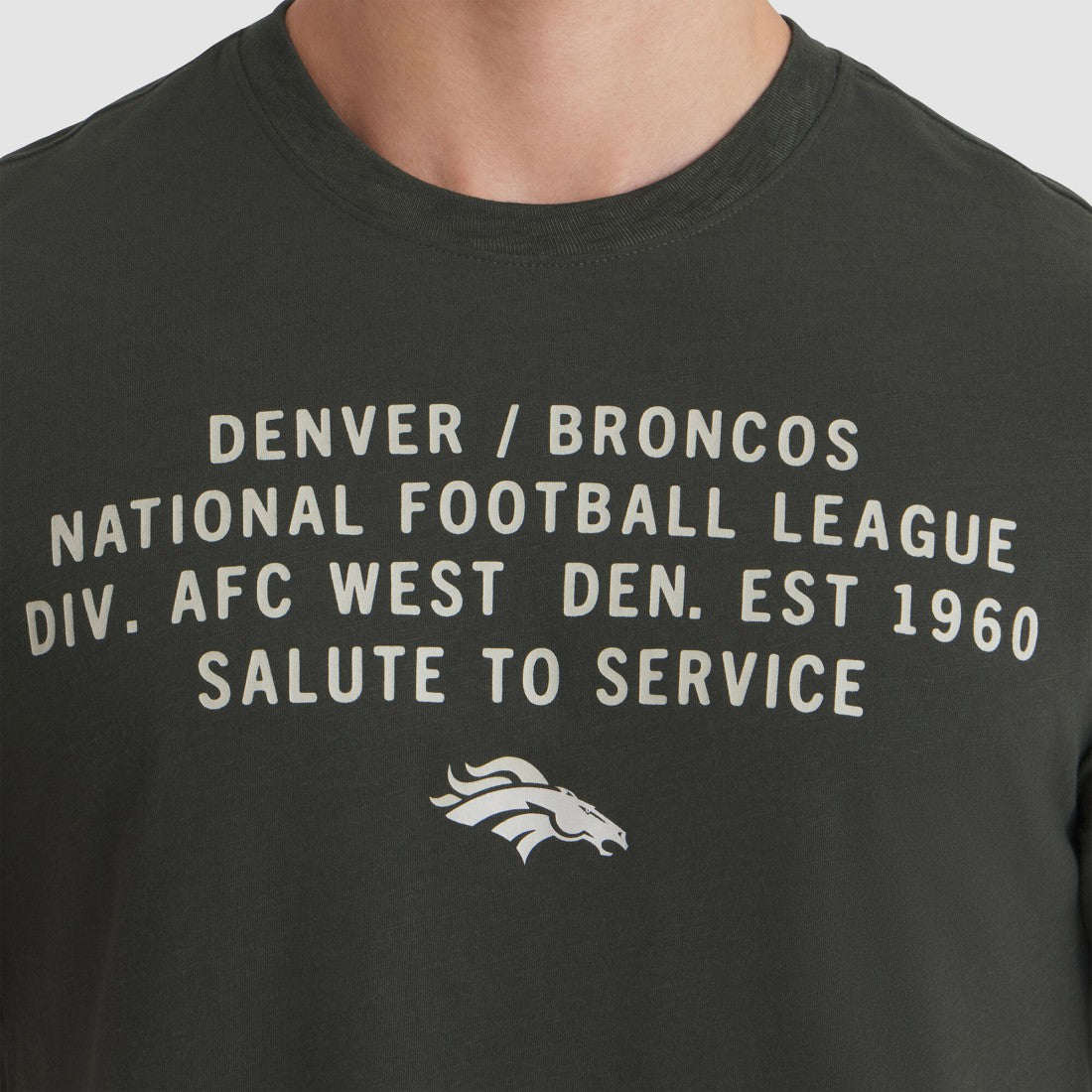Denver Broncos 2025 Salute to Service Sideline Slub Dri-FIT T-Shirt - Forest Green - Nike