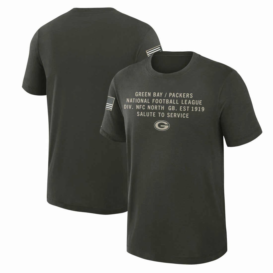 Green Bay Packers 2025 Salute to Service Sideline Slub Dri-FIT T-Shirt - Forest Green - Nike