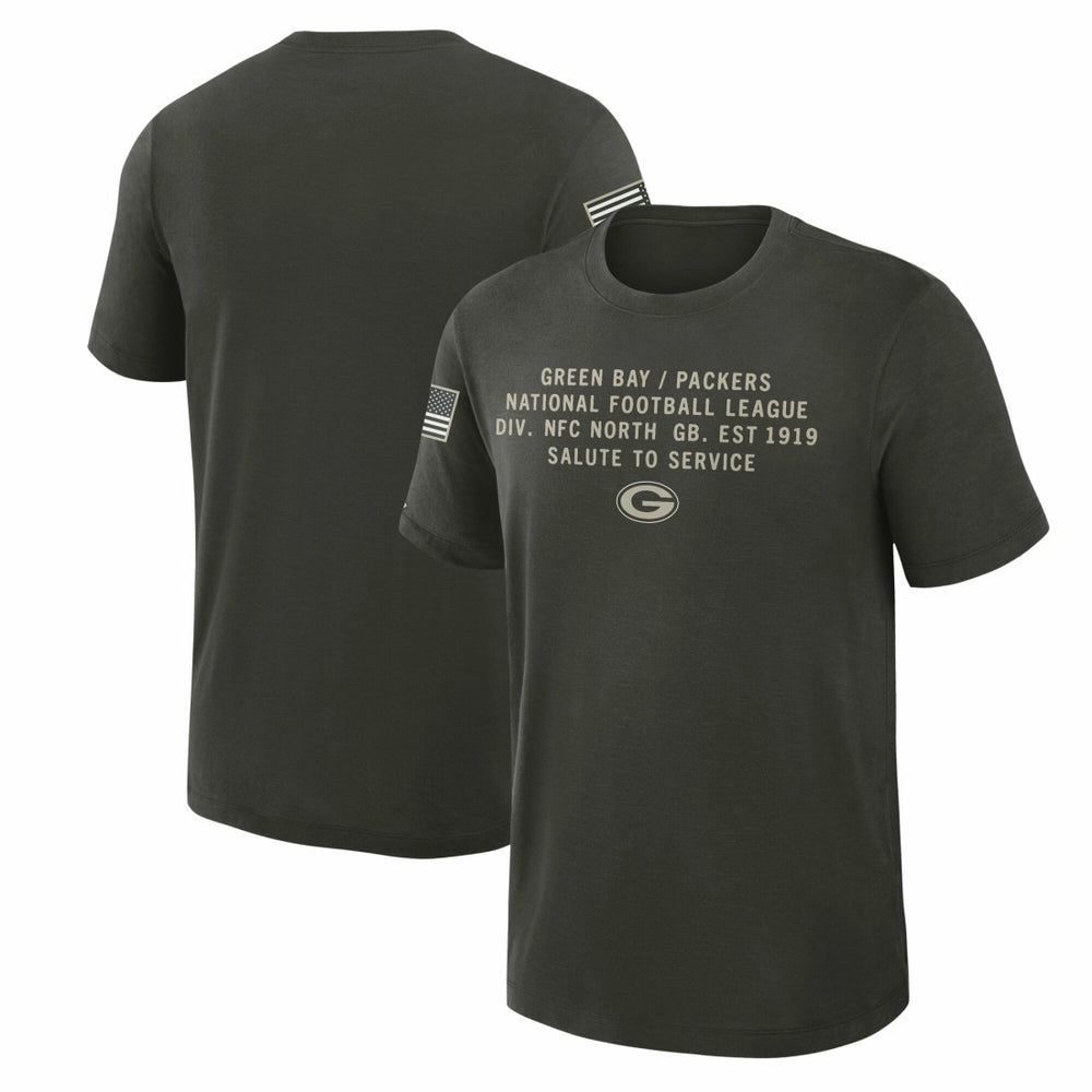 Green Bay Packers 2025 Salute to Service Sideline Slub Dri-FIT T-Shirt - Forest Green - Nike
