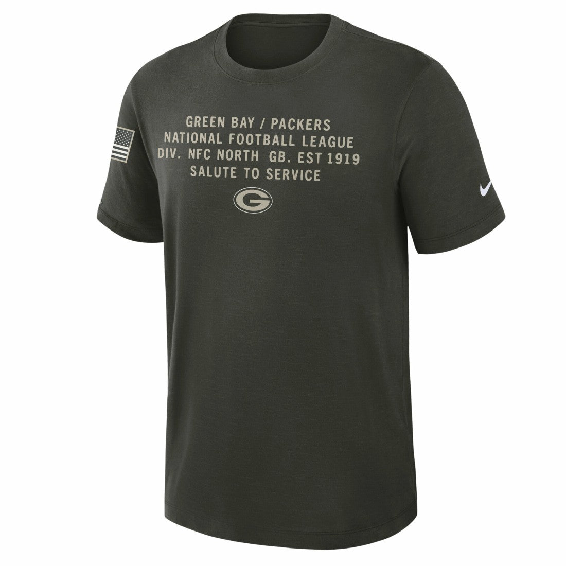 Green Bay Packers 2025 Salute to Service Sideline Slub Dri-FIT T-Shirt - Forest Green - Nike